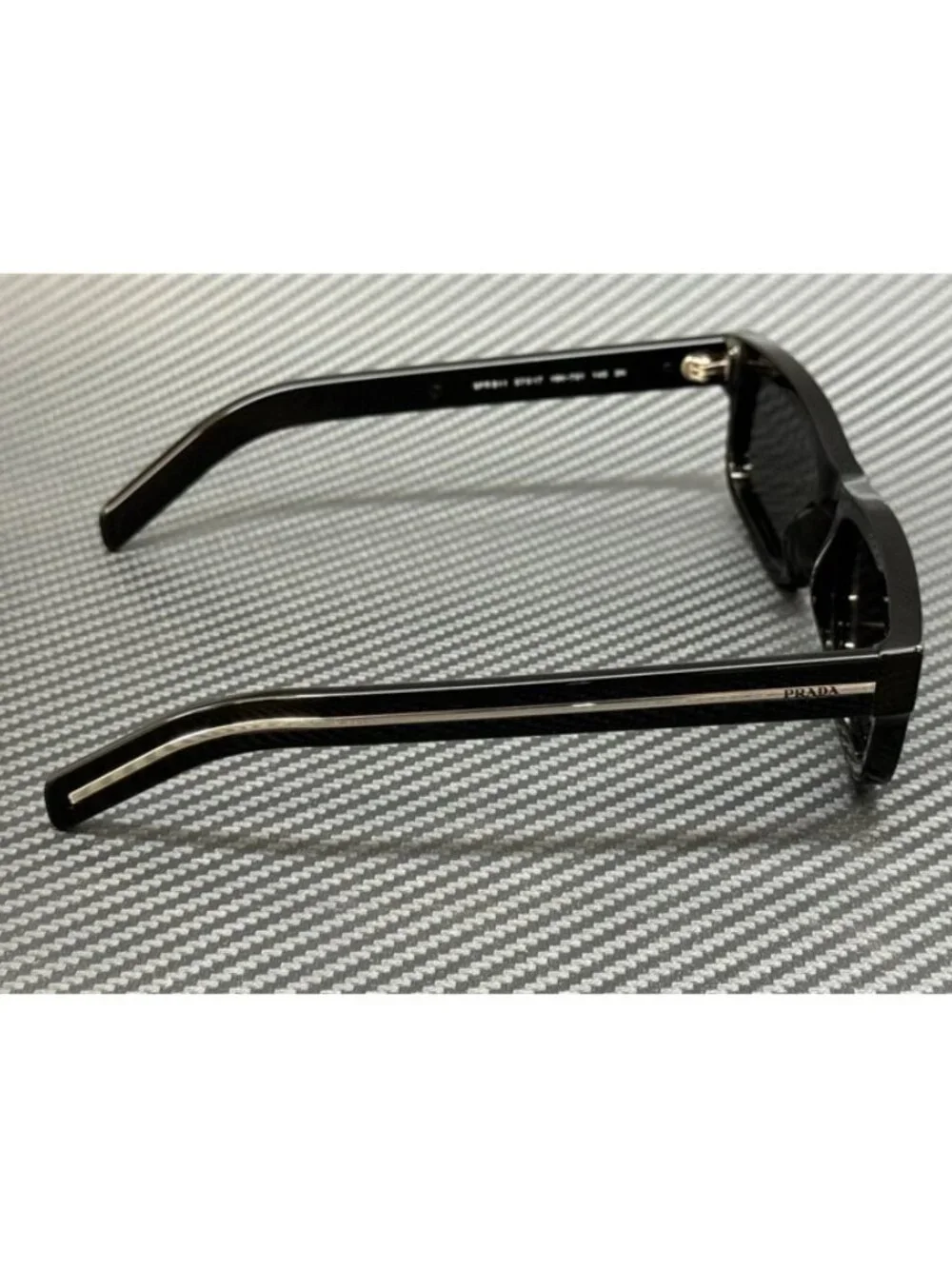 New PRADA Men Black Sunglasses 55-17-145